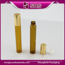 Amostras grátis frasco de rolo âmbar, 10ml garrafa de vidro pequeno para óleo essencial fabricante